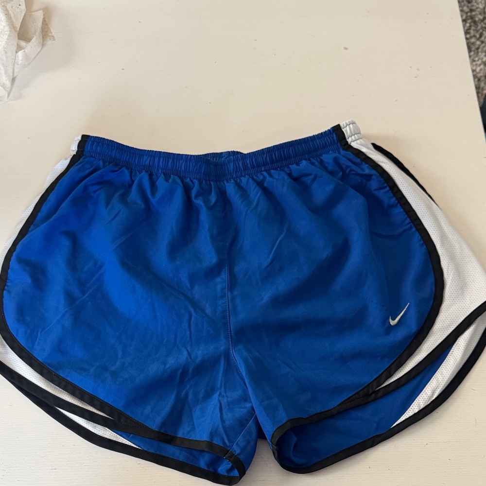 Nike Women's Athletic Shorts in Blue and White